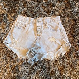 Light Blue High Waisted Shorts